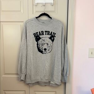 NWOT Aerie Gray Crewneck Sweater Casual Comfort